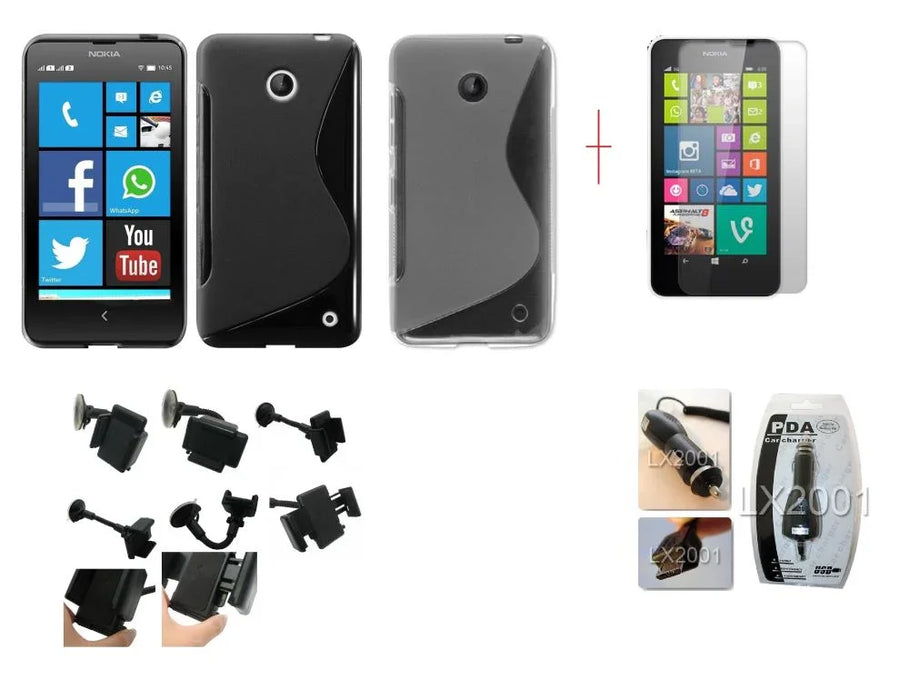 Nokia Lumia 635 Gel Case Charger Car Kit Holder - LX2001 - Homewares, Outdoor, Phone Accessories, Cases, Speakers, Headphones + More -