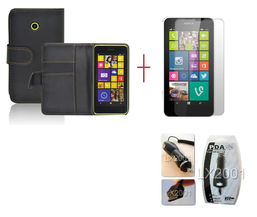 Nokia Lumia 635 Leather Case Car Charger - LX2001 - Homewares, Outdoor, Phone Accessories, Cases, Speakers, Headphones + More -