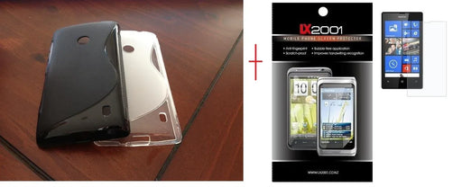 Nokia Lumia 520 Gel Case + Screen Protector - LX2001 - Homewares, Outdoor, Phone Accessories, Cases, Speakers, Headphones + More -