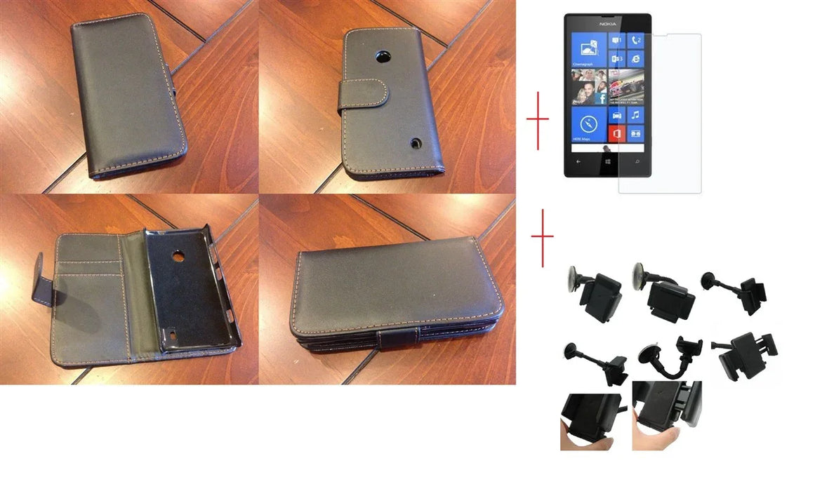 Nokia Lumia 520 Leather Case Car Holder - LX2001 - Homewares, Outdoor, Phone Accessories, Cases, Speakers, Headphones + More -