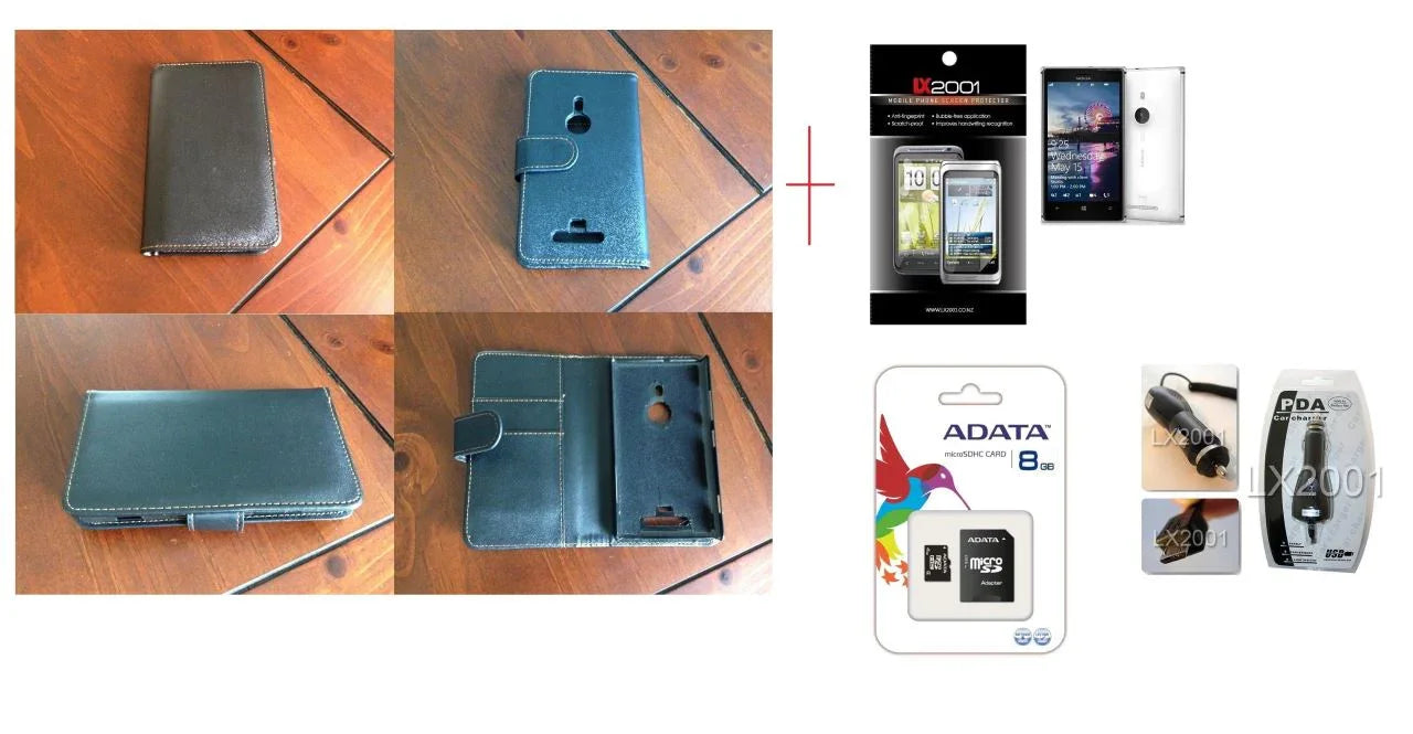 Nokia Lumia 925 Leather Case 8GB MicoSD Charger - LX2001 - Homewares, Outdoor, Phone Accessories, Cases, Speakers, Headphones + More -