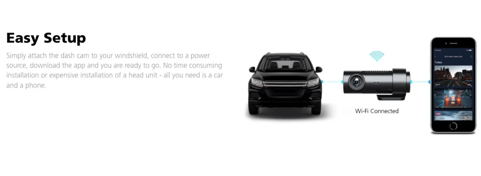 Nonda ZUS Smart Dash Cam Camera ZUDCBKSNA - LX2001 - Homewares, Outdoor, Phone Accessories, Cases, Speakers, Headphones + More -