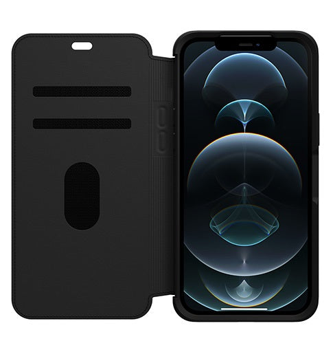 Otterbox Apple iPhone 12 Pro Max 6.7" Strada Folio Wallet Case - Black 77-65468 840104216361