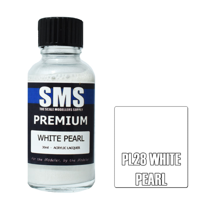 Air Brush paint 30ML PREMIUM WHITE PEARL  ACRYLIC lacquer SCALE MODELLERS SUPPLY