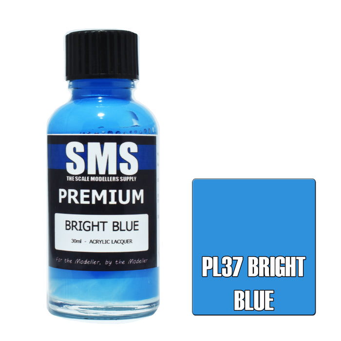 Air Brush paint 30ML PREMIUM BRIGHT BLUE  ACRYLIC lacquer SCALE MODELLERS SUPPLY