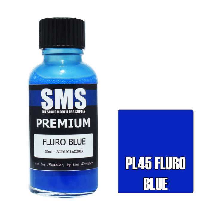 Air Brush paint 30ML PREMIUM FLURO BLUE  ACRYLIC lacquer SCALE MODELLERS SUPPLY