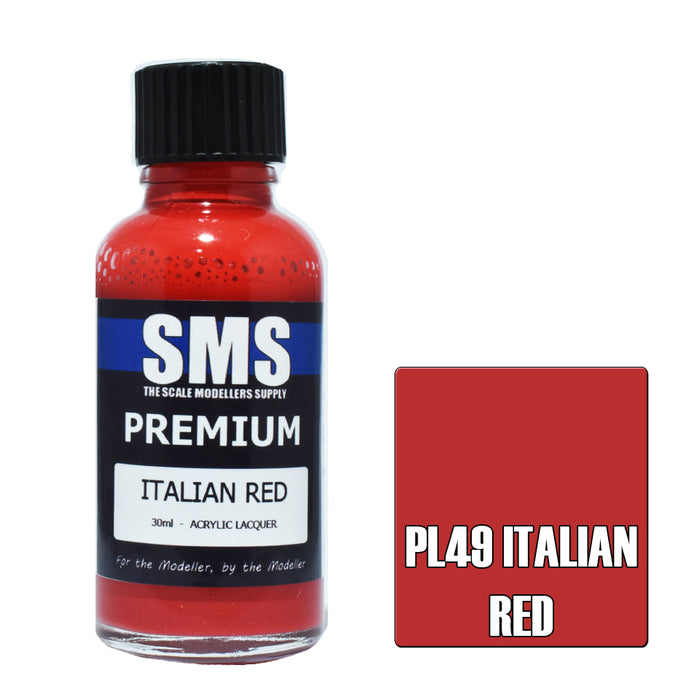Air Brush paint 30ML PREMIUM ITALIAN RED ACRYLIC lacquer SCALE MODELLERS SUPPLY