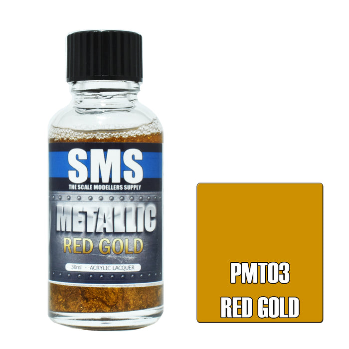 Air Brush paint 30ML METALLIC RED GOLD  ACRYLIC lacquer SCALE MODELLERS SUPPLY