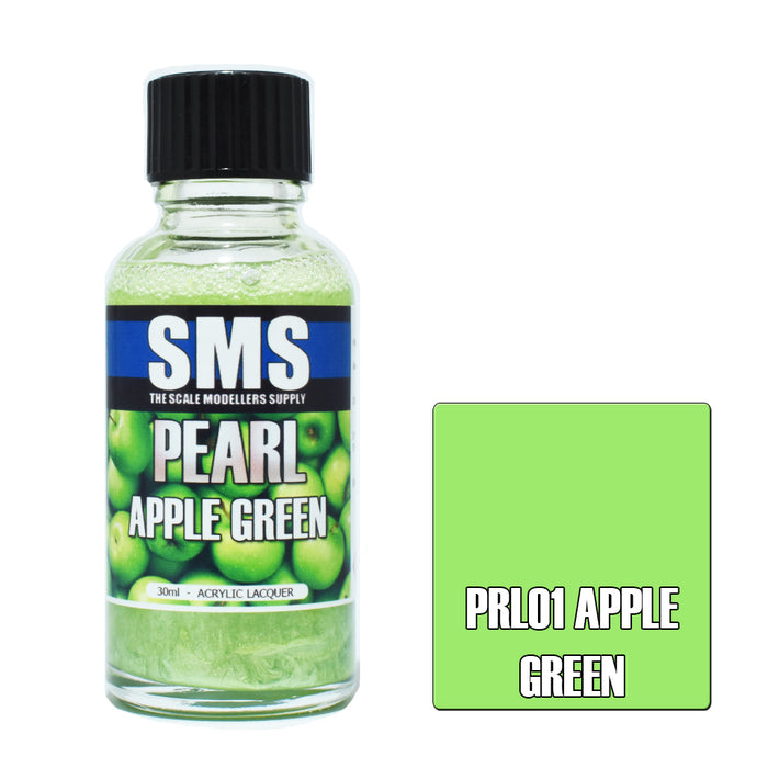 Air Brush paint 30ML PEARL APPLE GREEN  ACRYLIC lacquer SCALE MODELLERS SUPPLY