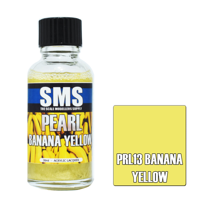 Air Brush paint 30ML PEARL BANANA YELLOW  ACRYLIC lacquer SCALE MODELLERS SUPPLY