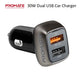 PROMATE 30W Dual USB Car Charger w/ Qualcomm Quick Charge SCUD-30.BLK