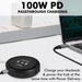 PROMATE All-in-1 USB-C Hub w/ 100W Power Delivery & 10W Qi - Black CENTERHUB.BLK