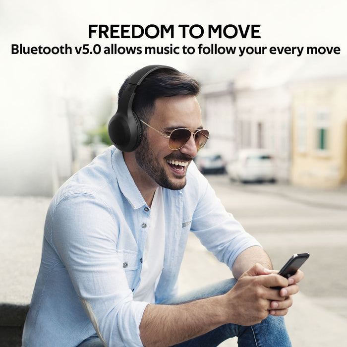 PROMATE Deep Bass Bluetooth Wireless Over-Ear Headphones - Black LABOCA.BLK