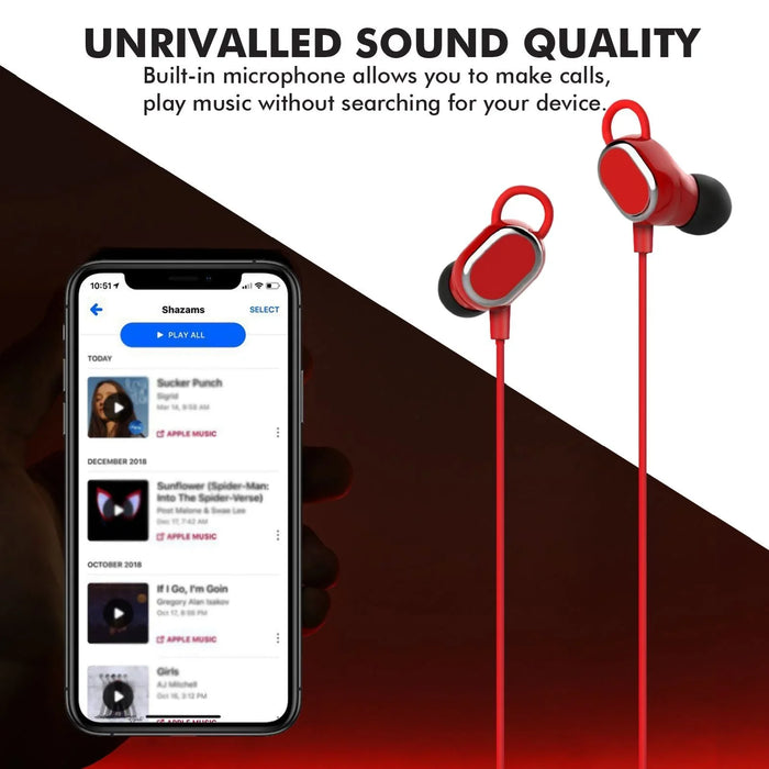 PROMATE Ergonomic In-Ear Stereo Wireless Sport Earphones - Red ROVI.RED - LX2001 - Homewares, Outdoor, Phone Accessories, Cases, Speakers, Headphones + More -