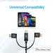 PROMATE MicroUSB USB-C & Lightning Connector USB Cable