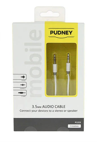 Pudney 3.5MM STEREO PLUG TO 3.5MM 3M P1223 - LX2001 - Homewares, Outdoor, Phone Accessories, Cases, Speakers, Headphones + More -