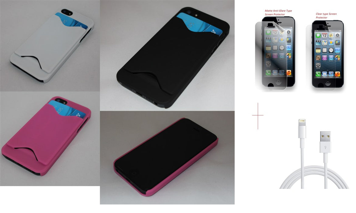 iPhone 5 Card Holder Case USB PC Cable SP