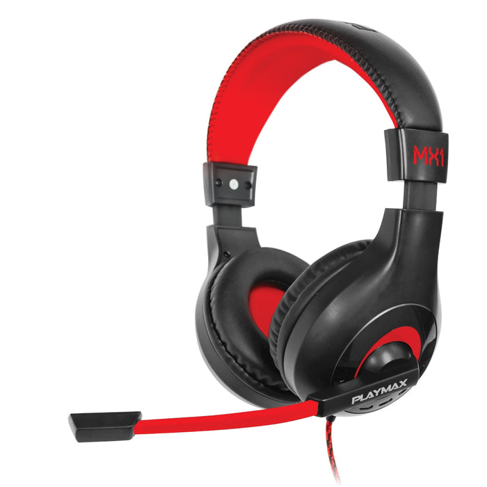 Playmax MX1 Universal Console Gaming Headset - Red / Black PMX1HS 9312590157677