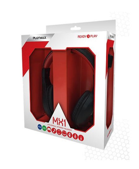 Playmax MX1 Universal Console Gaming Headset - Red / Black PMX1HS 9312590157677