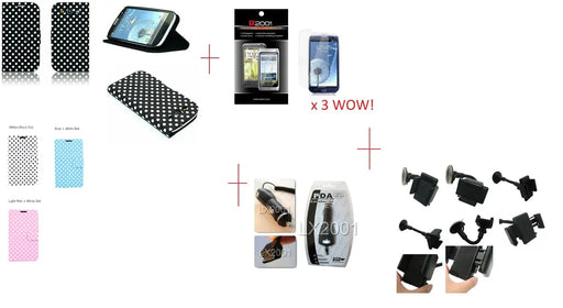 Samsung Galaxy S3 Polka Dot Car Charger Kit - LX2001 - Homewares, Outdoor, Phone Accessories, Cases, Speakers, Headphones + More -
