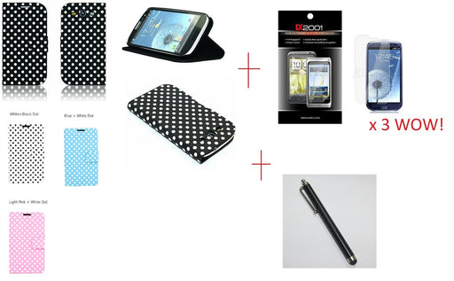Samsung Galaxy S3 Polka Dot Case Stylus