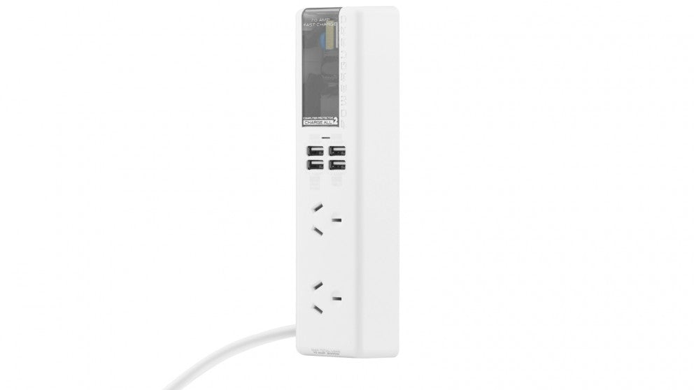 PowerGuard ChargeAll 2 Pwer AC Wall Charger Surge Protector - White PGJW2006W
