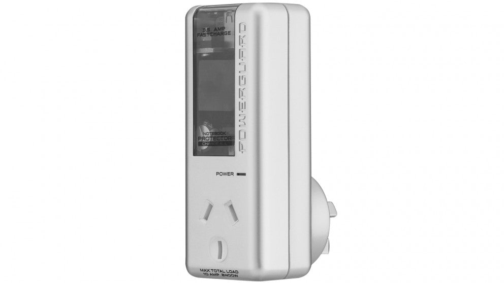 PowerGuard Notebook Protector ChargeAll Surge Protector AC Wall Charger - Silver