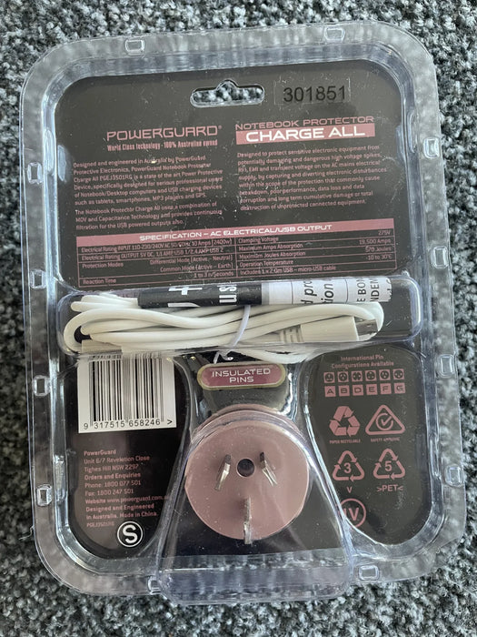 PowerGuard Notebook Protector ChargeAll Surge Protector Wall Charger - Rose Gold - LX2001 - Homewares, Outdoor, Phone Accessories, Cases, Speakers, Headphones + More -
