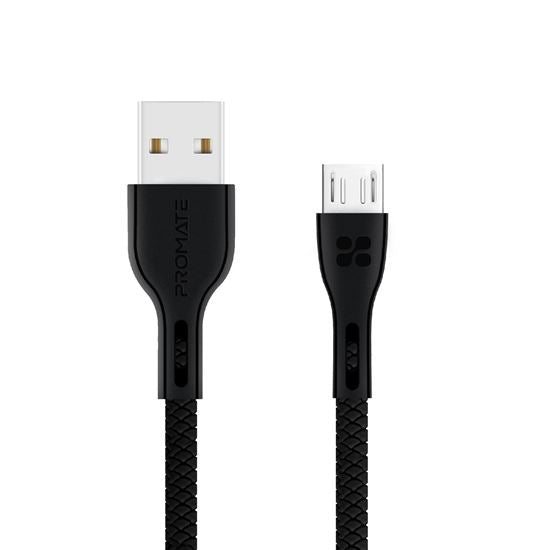 Promate Micro USB Charge & Sync Cable 1.2m - Black POWERBEAM-M.BLK