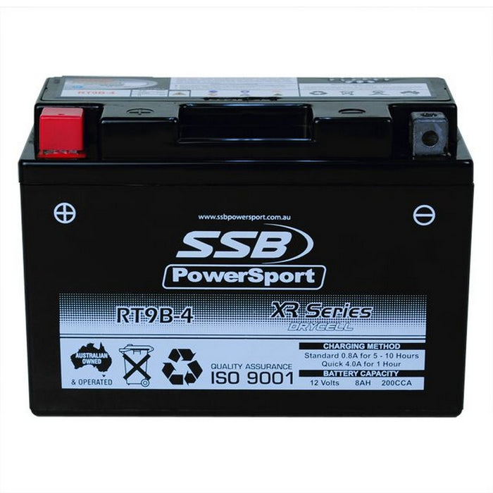 Motorcycle And Powersports Battery (Yt9B-4) Agm 12V 0.8Sah 200Cca By Ssb High Performance
