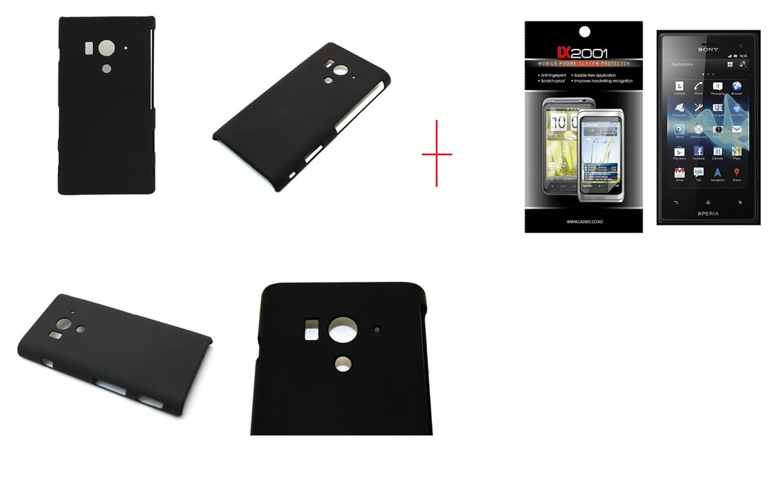 Sony Xperia Acro S Rubber Case + Screen Protector
