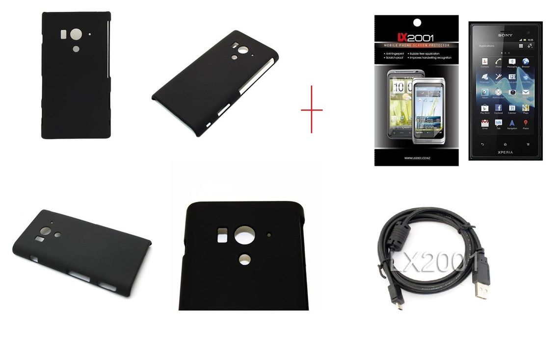 Sony Xperia acro S Hard Case + USB PC Cable