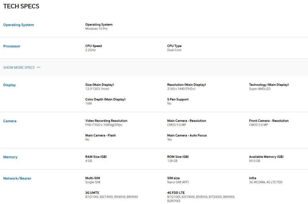 Samsung Galaxy TabPro S 128GB 4G LTE SM-W708YZKAXNZ - DEMO UNIT - LX2001 - Homewares, Outdoor, Phone Accessories, Cases, Speakers, Headphones + More -