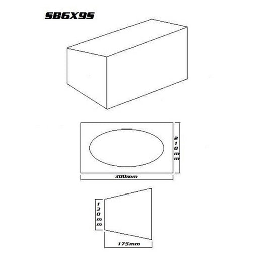 RAPTOR SPEAKER BOX 6 X 9" BLACK SMALL PAIR
