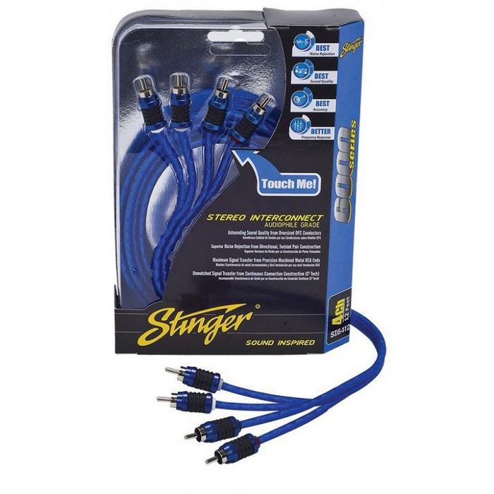 CONNECTS2 STINGER 5 METER OF 4-CHANNEL 6000 SERIES RCA CABLE