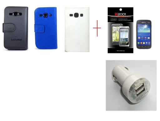 Samsung Galaxy Ace 3 Leather Case + Car Charger