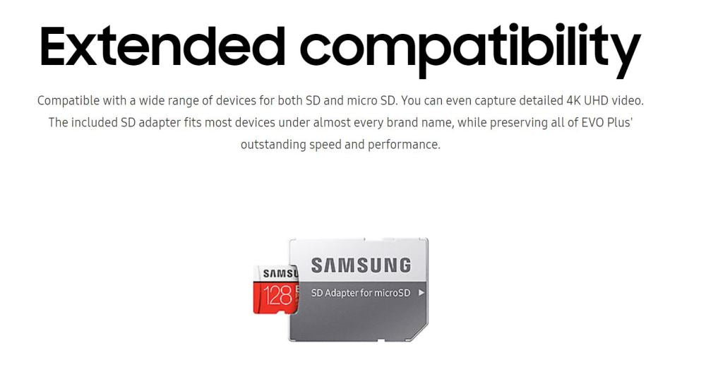 Samsung Evo Plus 256GB Micro SDHC Memory Card with SD Adapter MB-MC256GA/APC