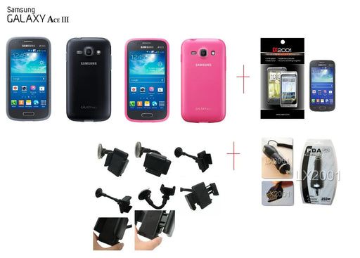 Samsung Galaxy Ace 3 Case + Car Charger + Holder - LX2001 - Homewares, Outdoor, Phone Accessories, Cases, Speakers, Headphones + More -