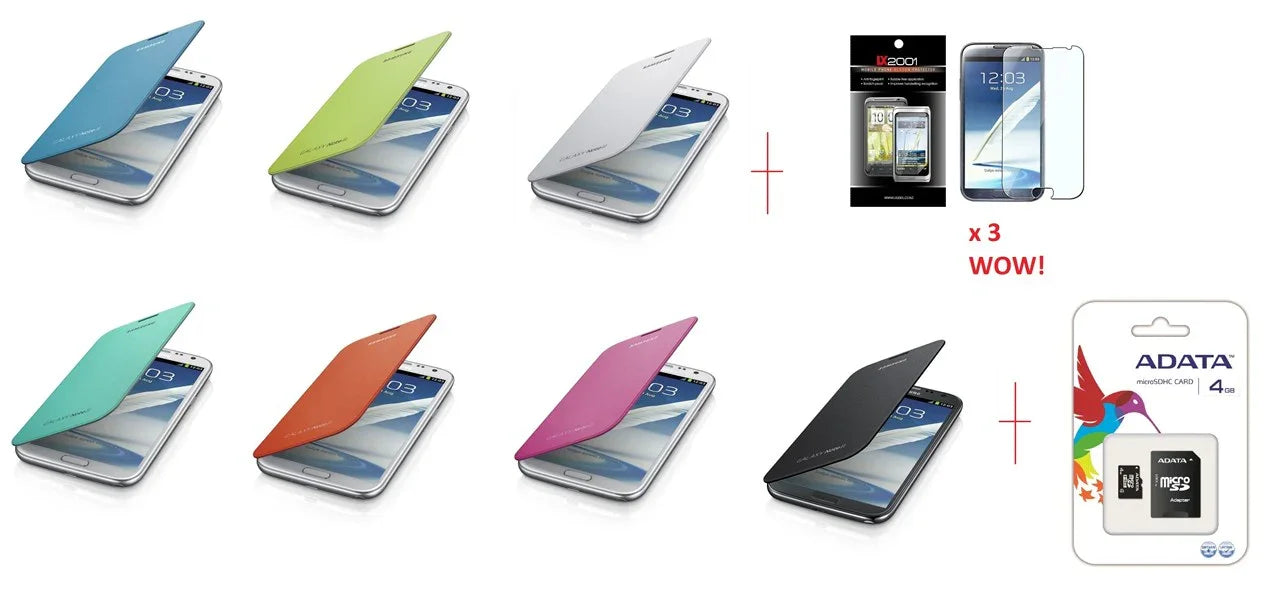 Samsung Note 2 II Flip Leather Case 4GB MicroSD - LX2001 - Homewares, Outdoor, Phone Accessories, Cases, Speakers, Headphones + More -