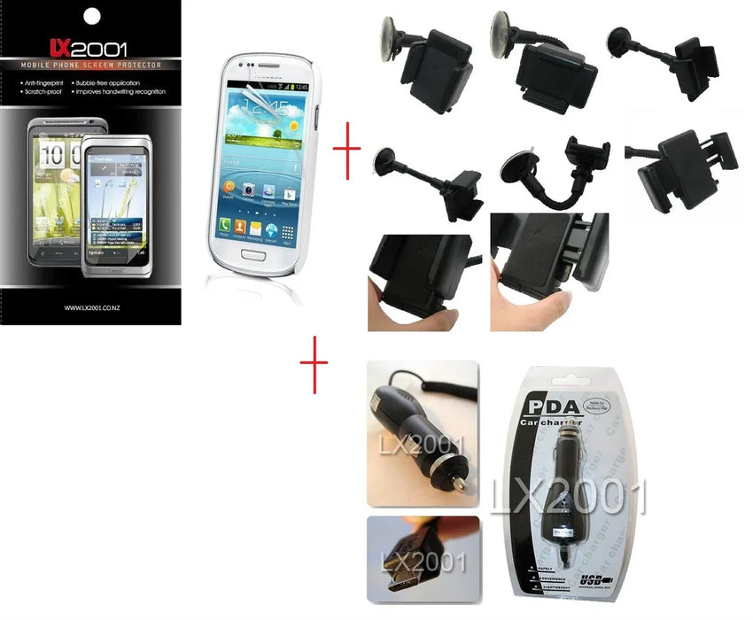 Samsung Galaxy s3 Mini Car Charger + Car Holder + SP - LX2001 - Homewares, Outdoor, Phone Accessories, Cases, Speakers, Headphones + More -