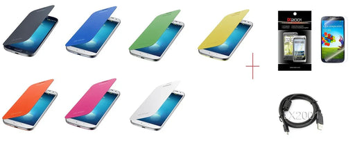 Brand New Original Genuine Samsung Flip Cover for your Galaxy S4 i9500 GT-I9500 + USB PC Cable - LX2001 - Homewares, Outdoor, Phone Accessories, Cases, Speakers, Headphones + More -