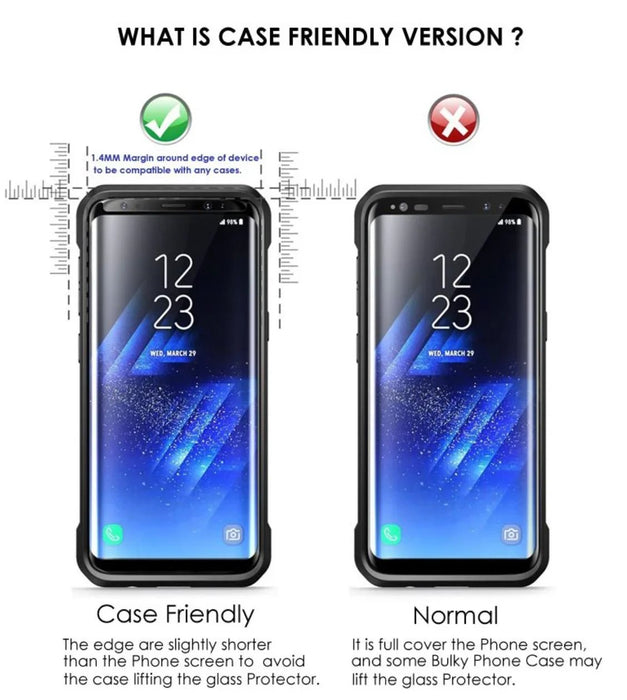 Samsung Galaxy S9+ / S9 Plus Tempered Glass Screen Protector Case Friendly - LX2001 - Homewares, Outdoor, Phone Accessories, Cases, Speakers, Headphones + More -