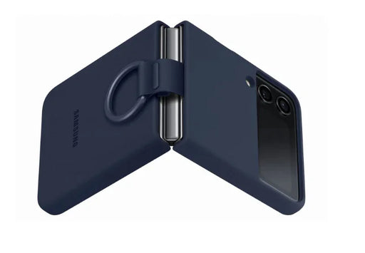 Samsung Galaxy Z Flip4 6.7" Silicone Case Cover w/ Ring - Navy - LX2001 - Homewares, Outdoor, Phone Accessories, Cases, Speakers, Headphones + More -