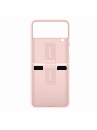 Samsung Galaxy Z Flip4 6.7" Silicone Case Cover w/ Ring - Pink