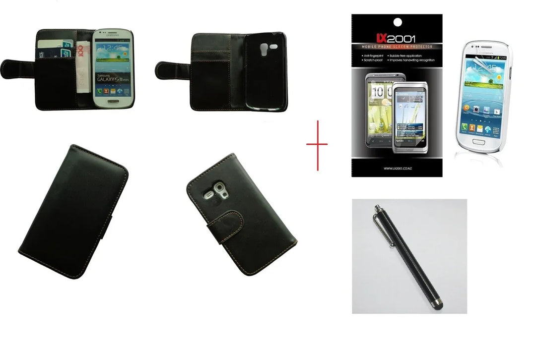 Samsung Galaxy S3 mini Leather Case + SP + Stylus - LX2001 - Homewares, Outdoor, Phone Accessories, Cases, Speakers, Headphones + More -