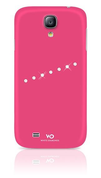 White Diamonds Galaxy S4 Sash - Pink Bling Case