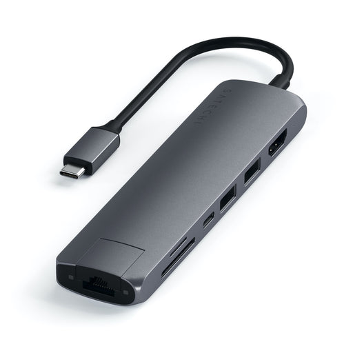 Satechi USB-C Slim Multiport w/ Ethernet Adapter - Space Grey ST-UCSMA3M