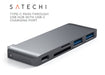 Satechi USB-C Type-C Pro MicroSD SD Card 2x USB 3.0 Hub - Space Grey ST-TCUPM