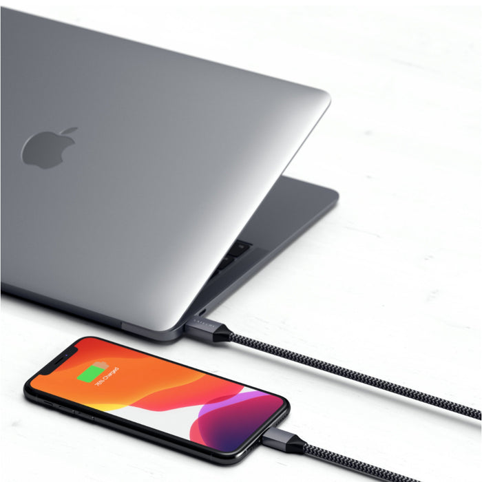 Satechi USB-C to Lightning Charging 1.8M Cable - Space Grey ST-TCL18M 879961008246