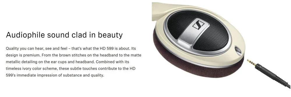 Sennheiser HD 599 Headphones - Cream White Brown SH506831 - LX2001 - Homewares, Outdoor, Phone Accessories, Cases, Speakers, Headphones + More -